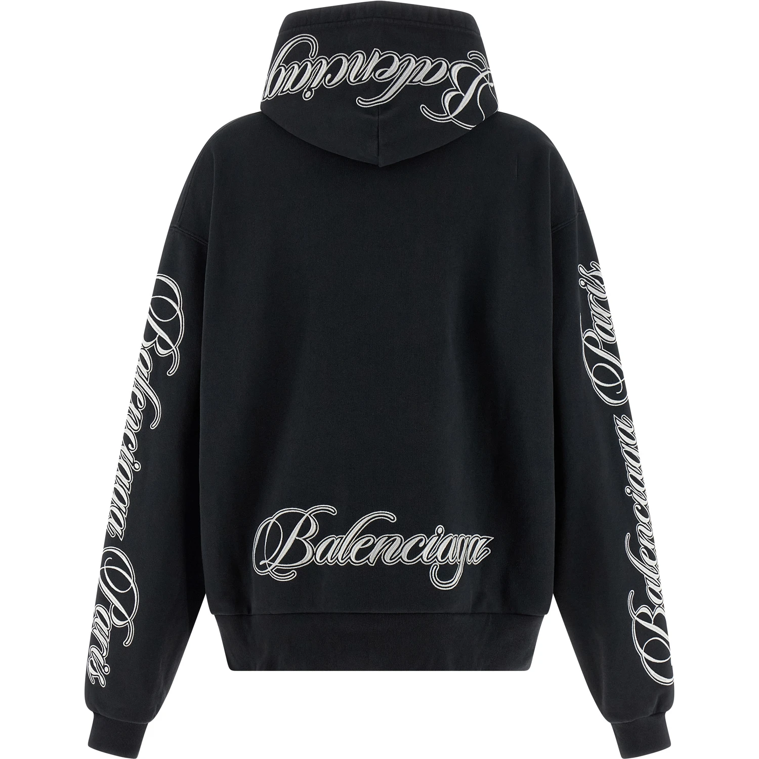 Black Cotton Hoodie