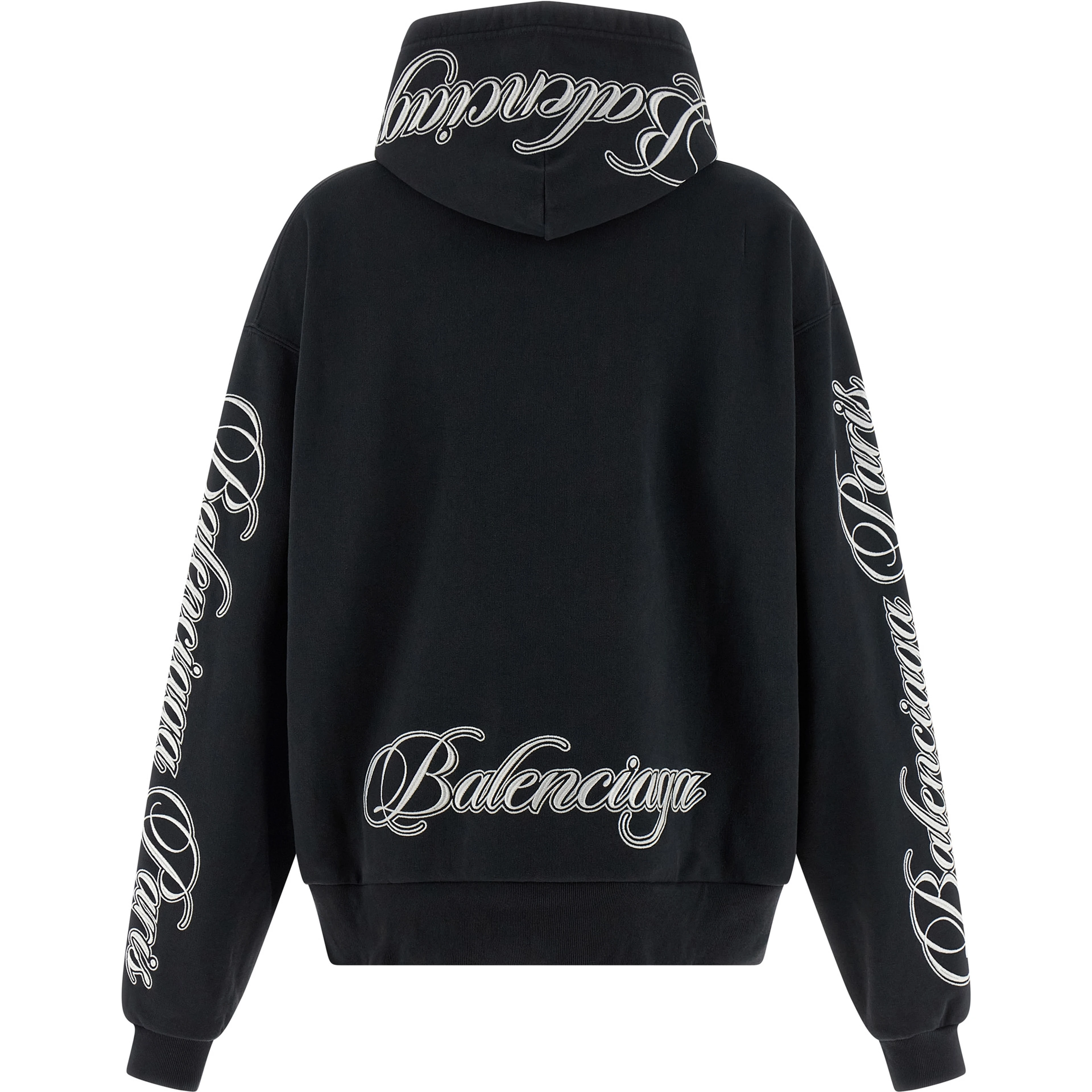 Black Cotton Hoodie