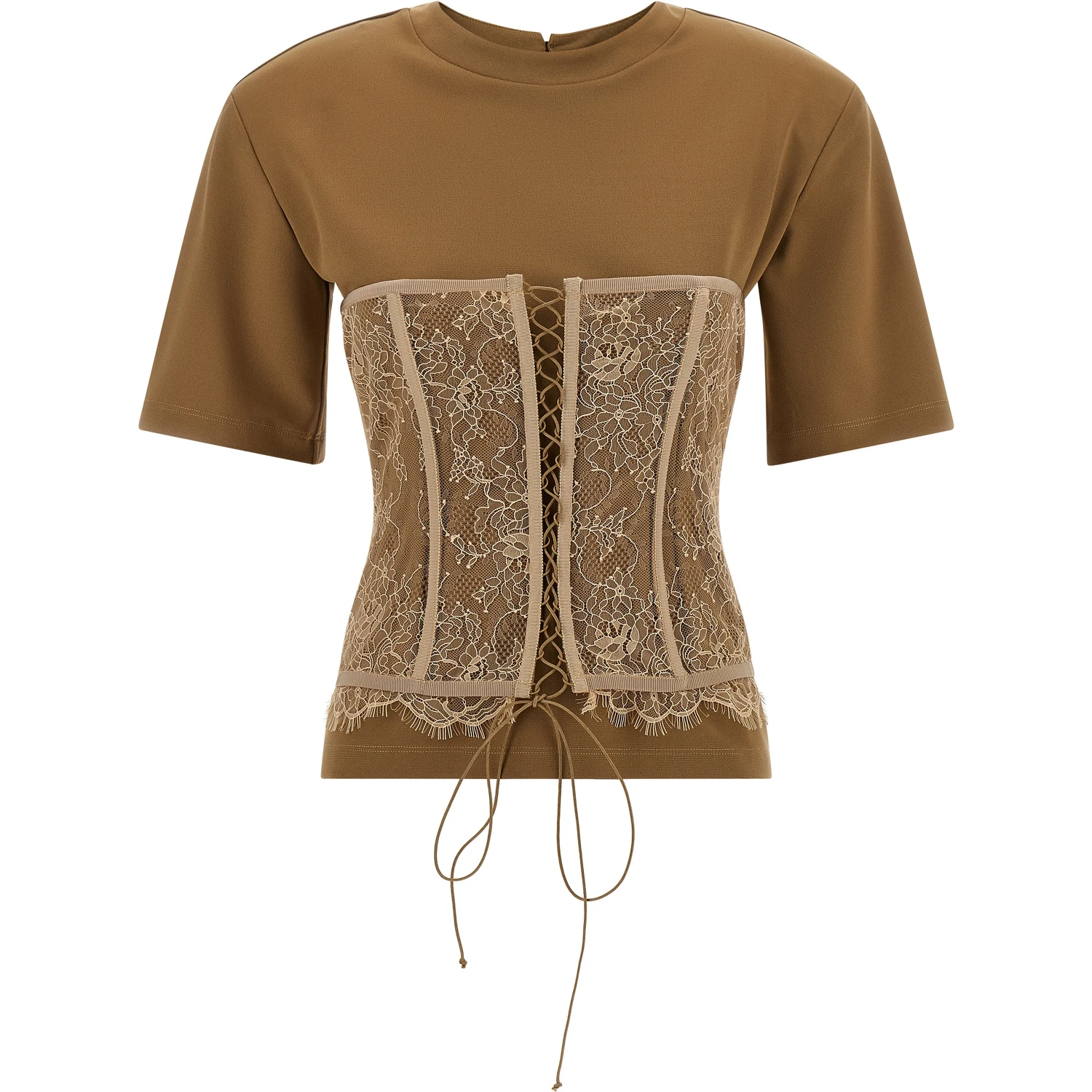 Brown Viscose T-Shirt