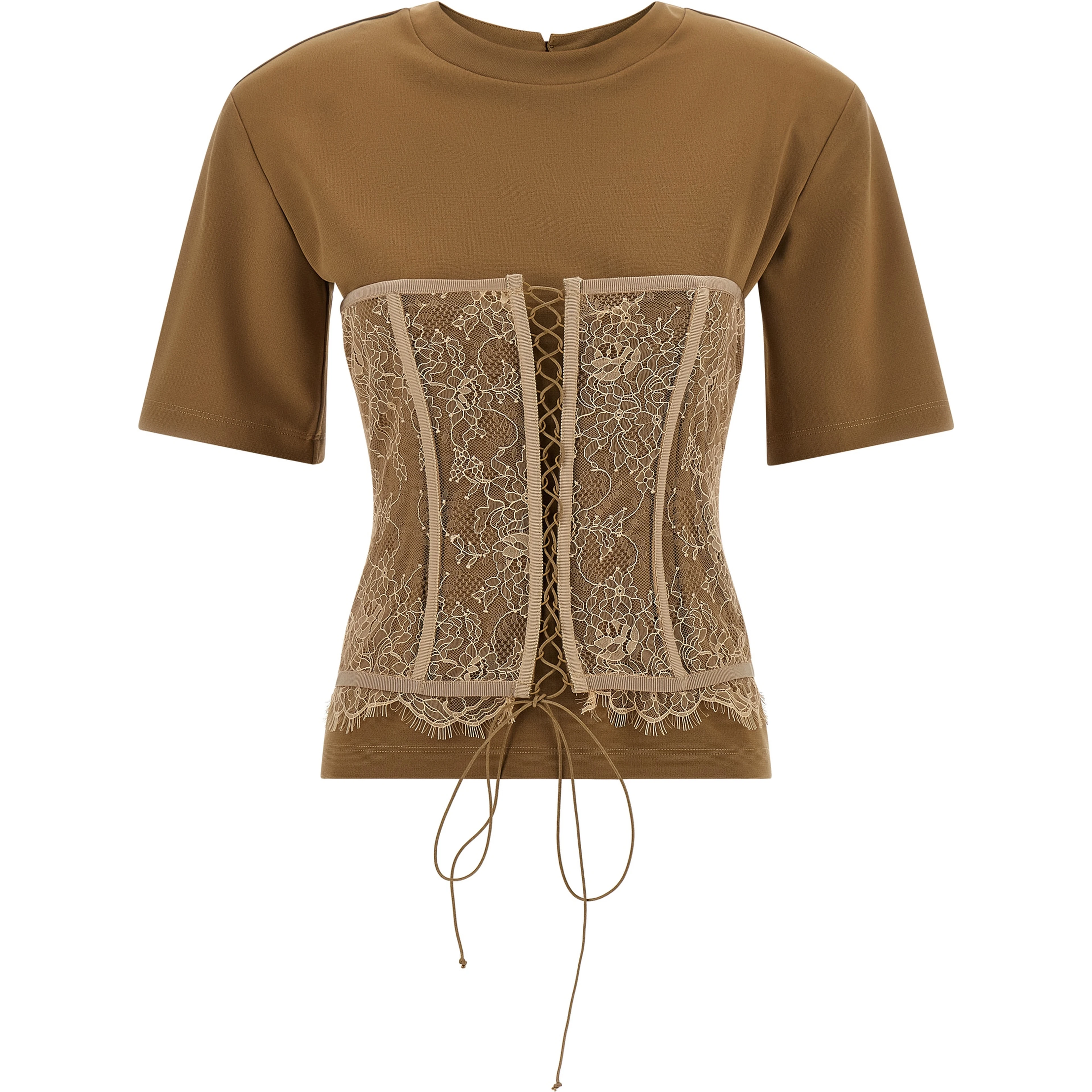 Brown Viscose T-Shirt