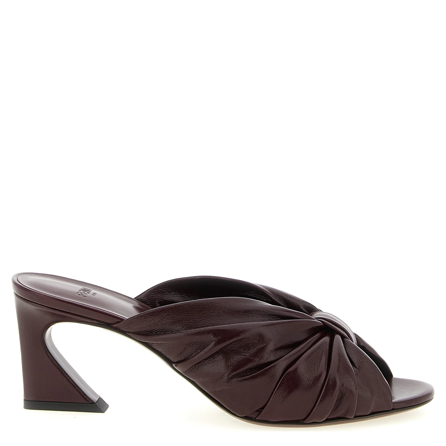 Bordeaux Lamb Leather Platform Sandals