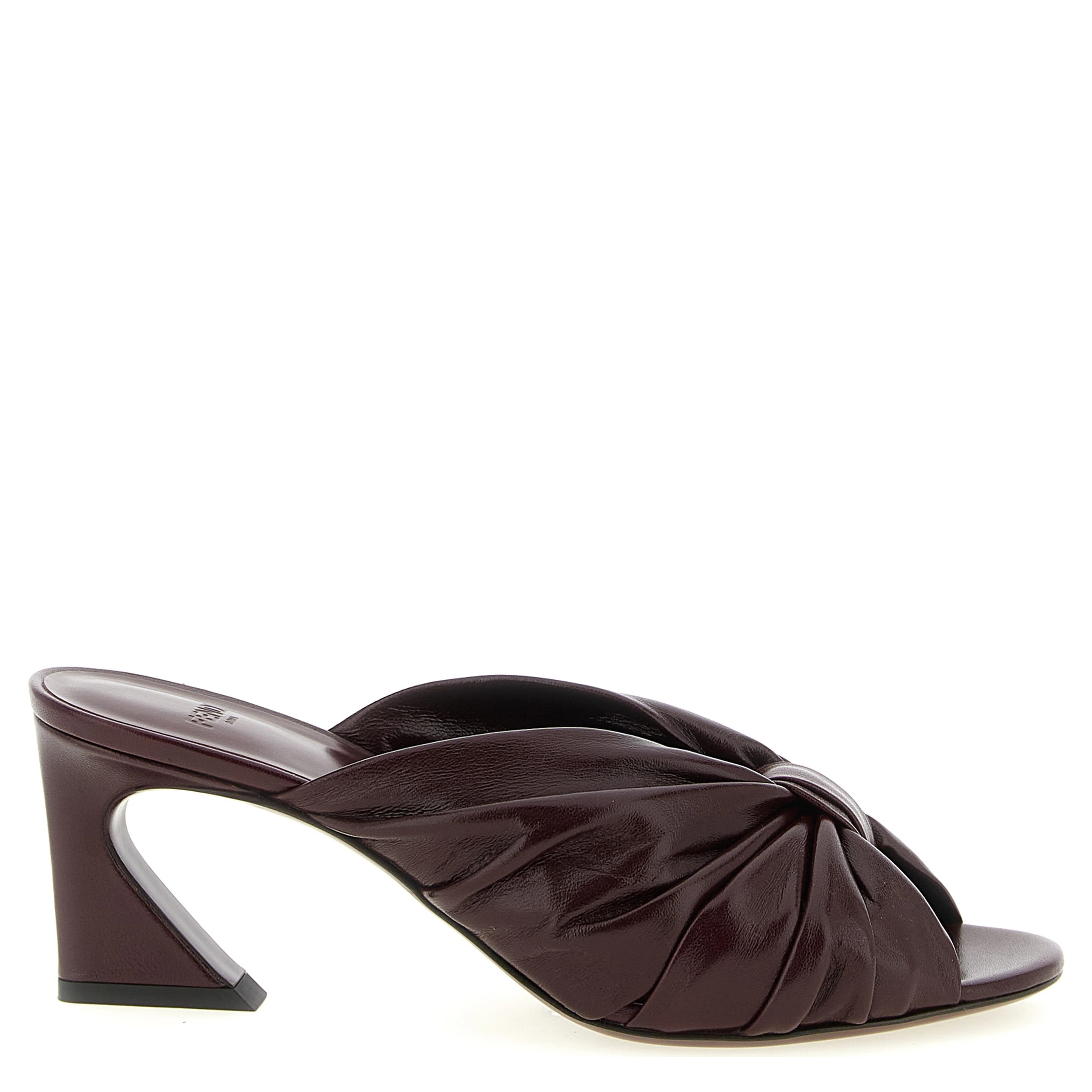 Bordeaux Lamb Leather Platform Sandals