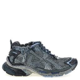Gray Polyethylene Athletic Sneakers