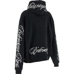 Black Cotton Hoodie
