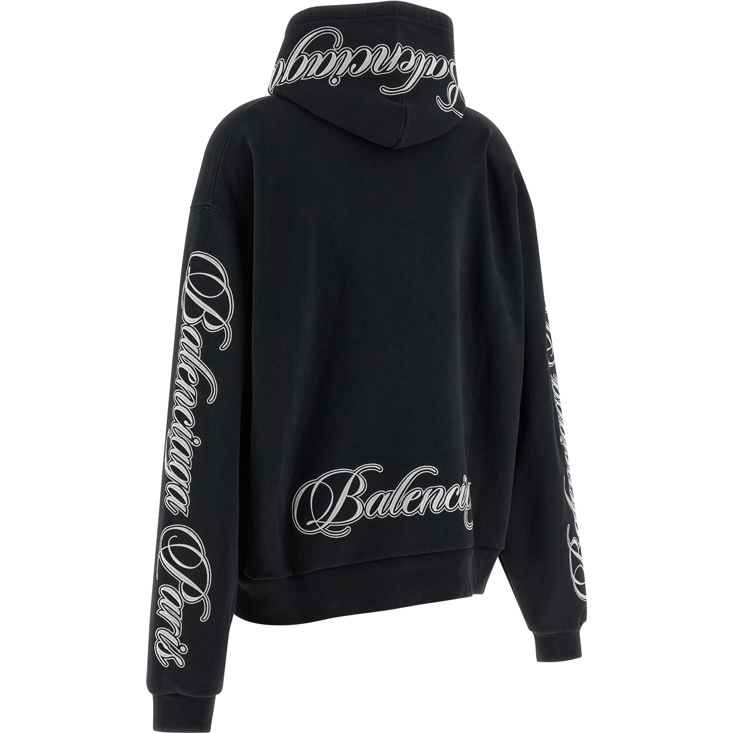 Black Cotton Hoodie