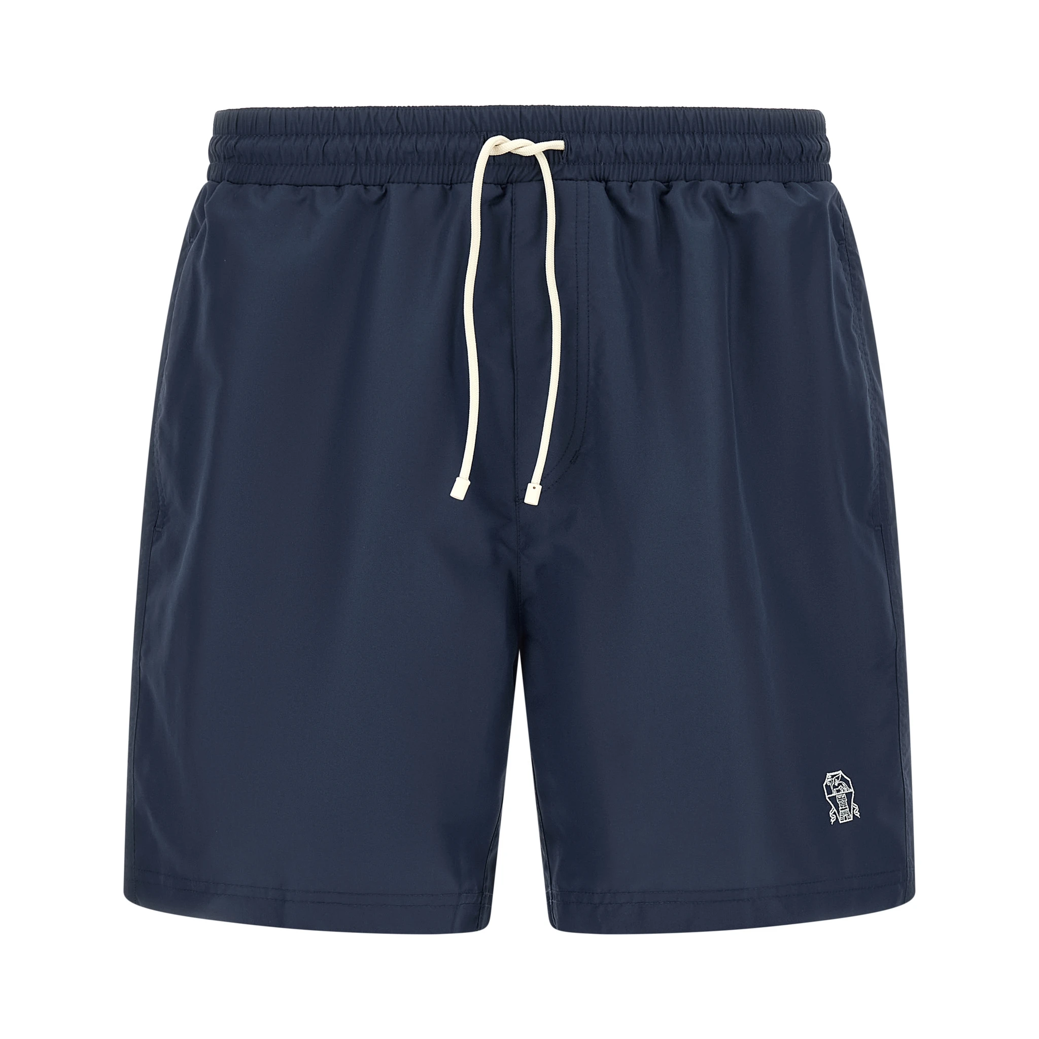 Blue Polyester Swim Shorts