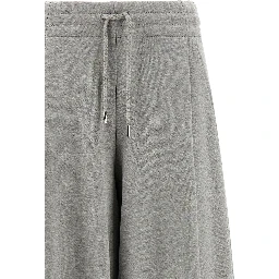 Gray Cotton Casual Pants