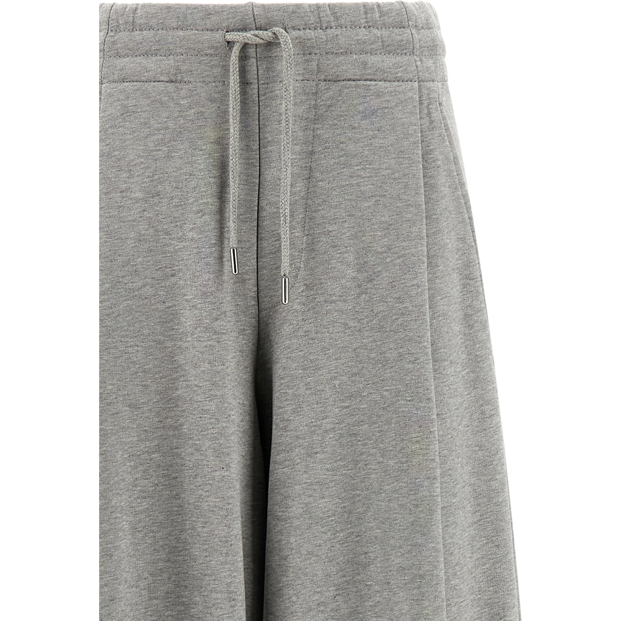 Gray Cotton Casual Pants