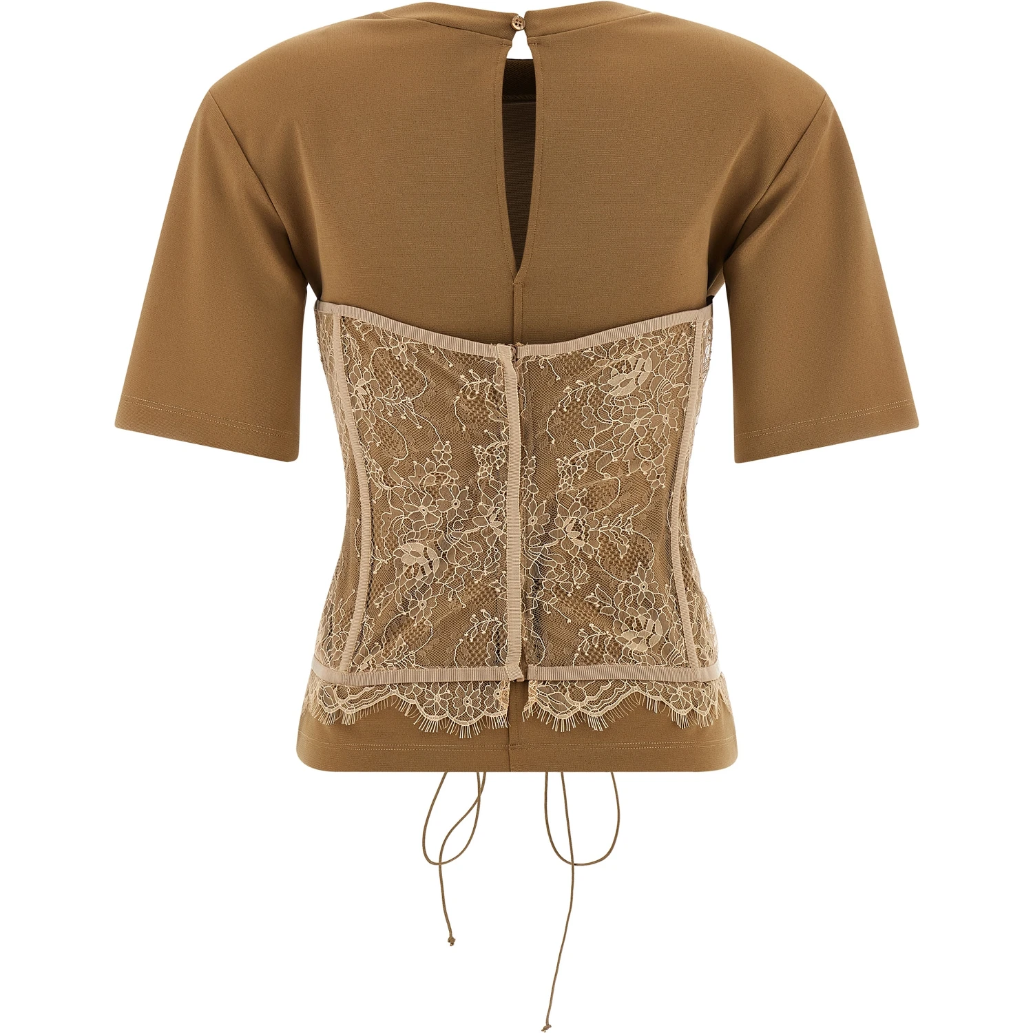 Brown Viscose T-Shirt