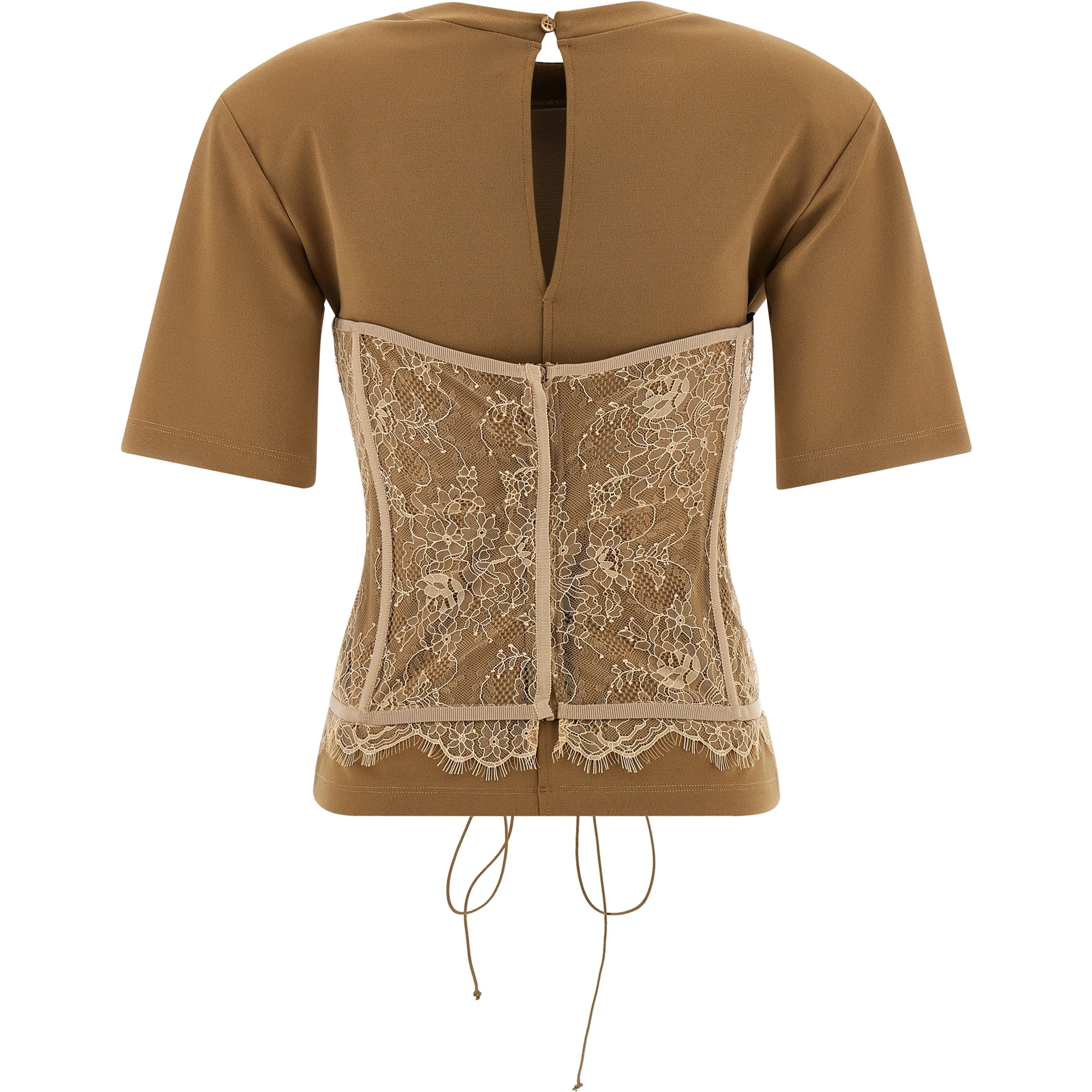 Brown Viscose T-Shirt