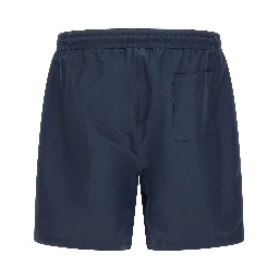 Blue Polyester Swim Shorts