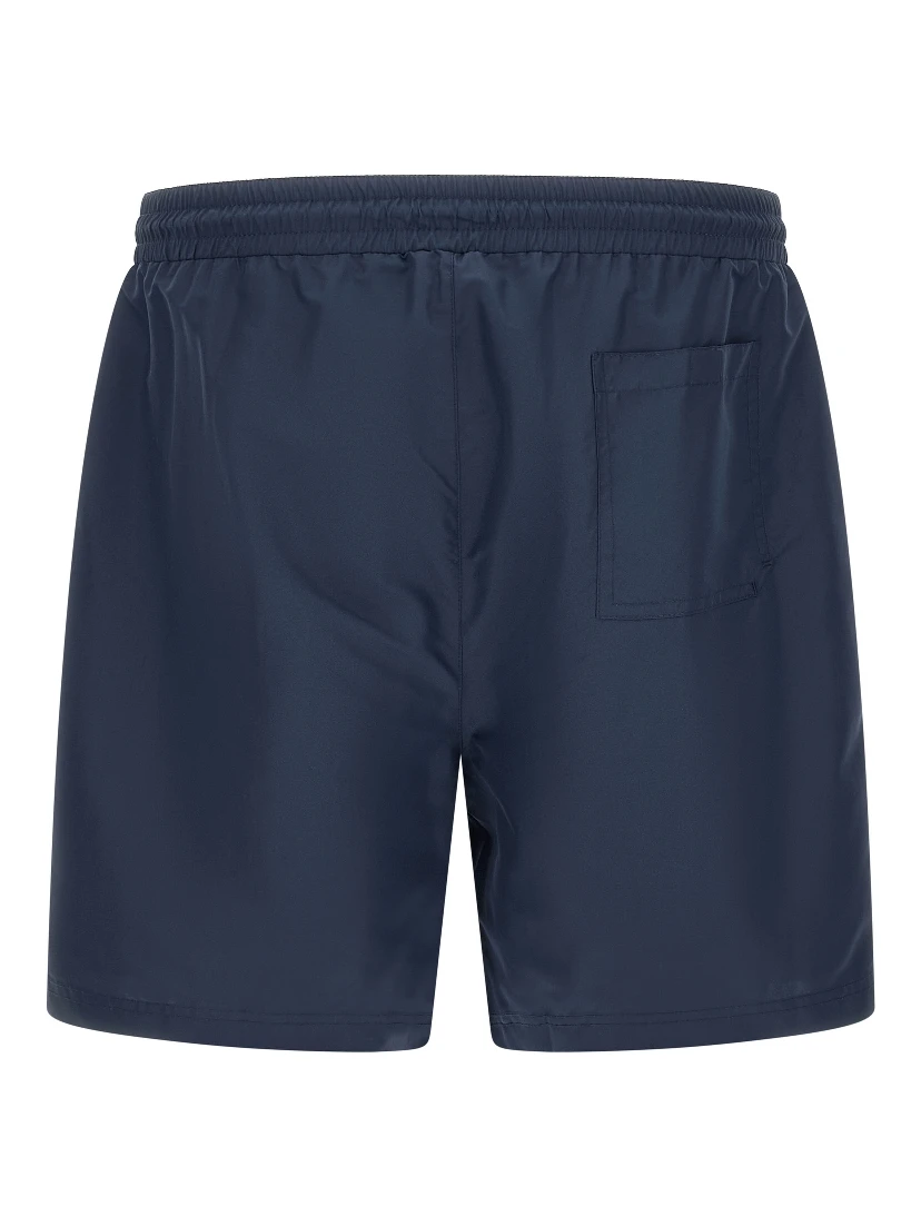 Blue Polyester Swim Shorts