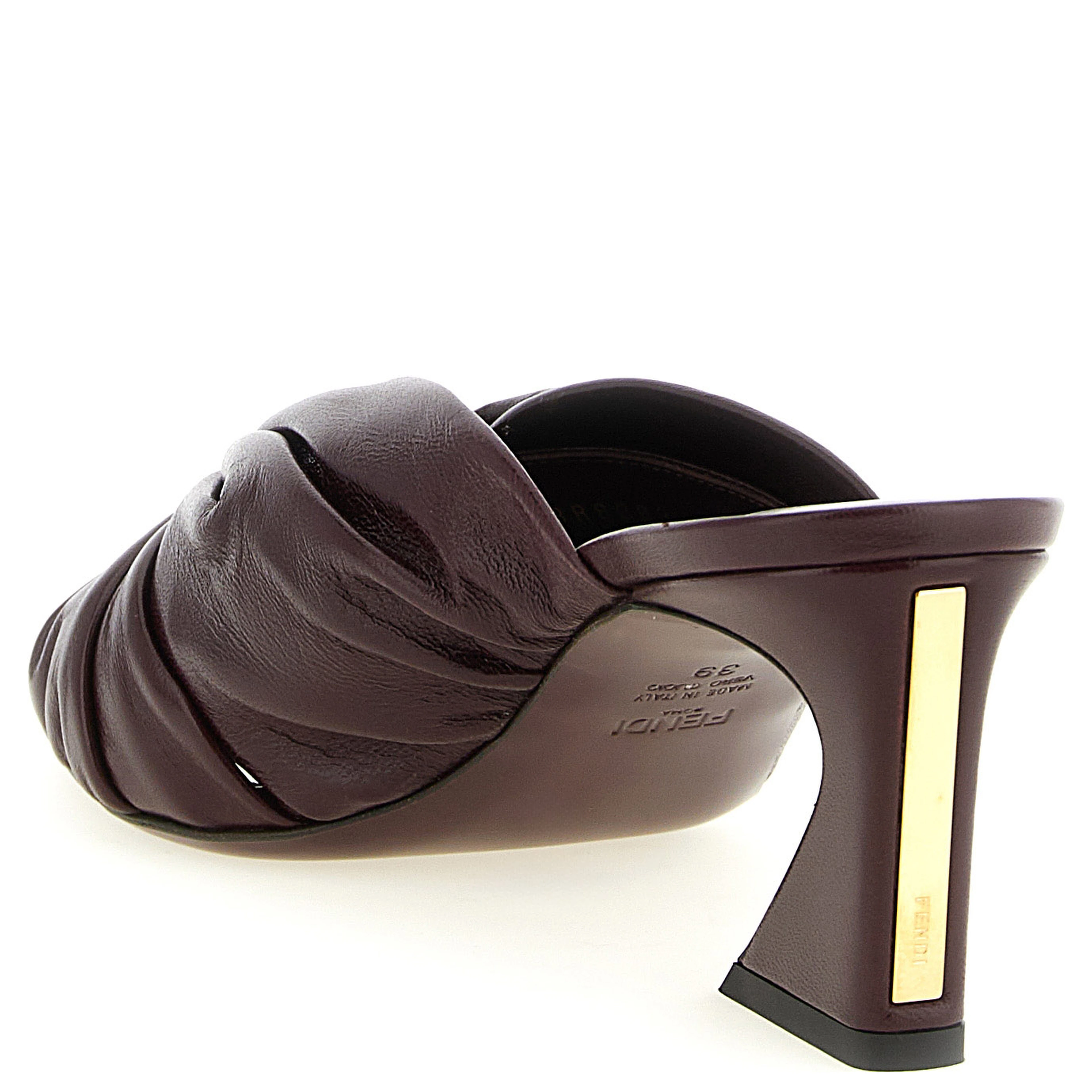 Bordeaux Lamb Leather Platform Sandals