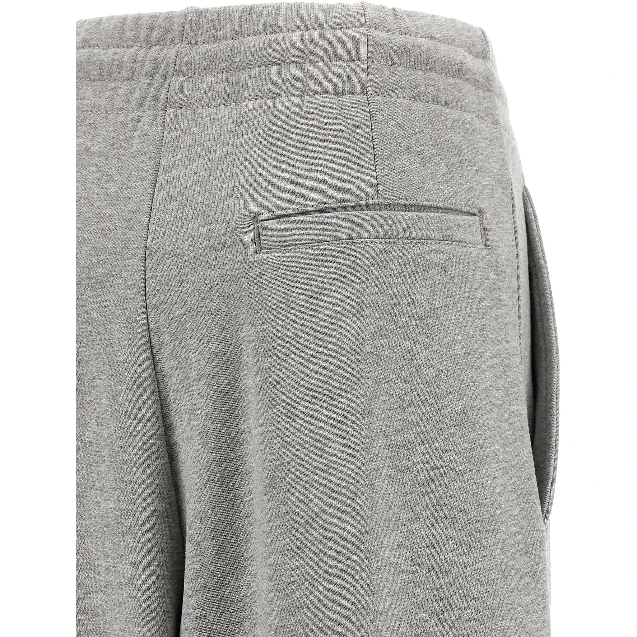 Gray Cotton Casual Pants