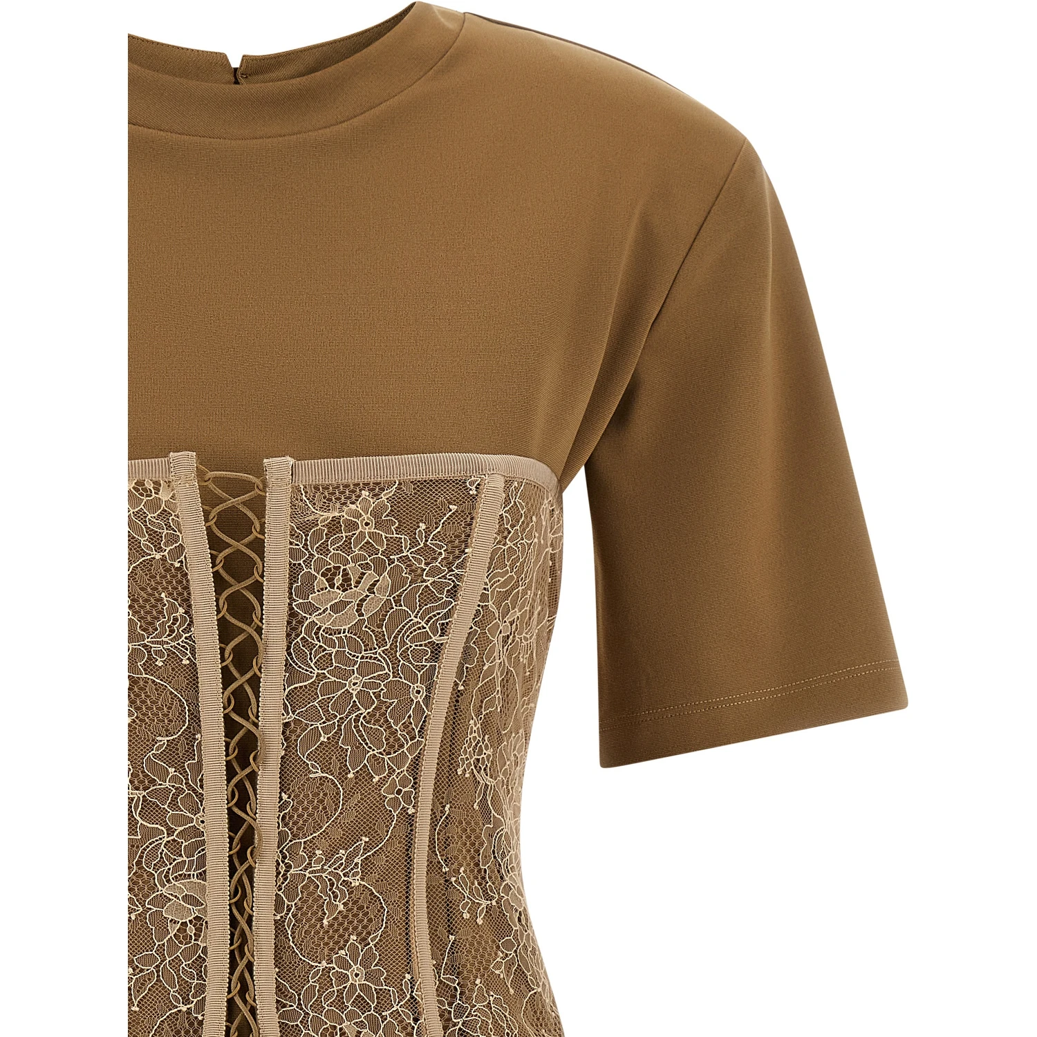 Brown Viscose T-Shirt