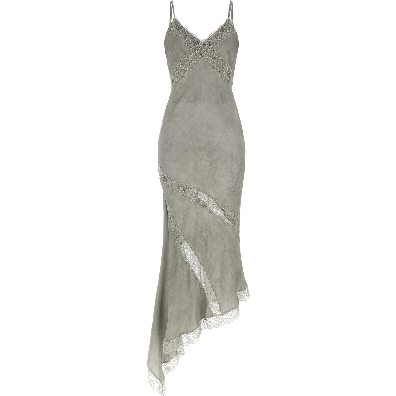 Gray Viscose Long Dress