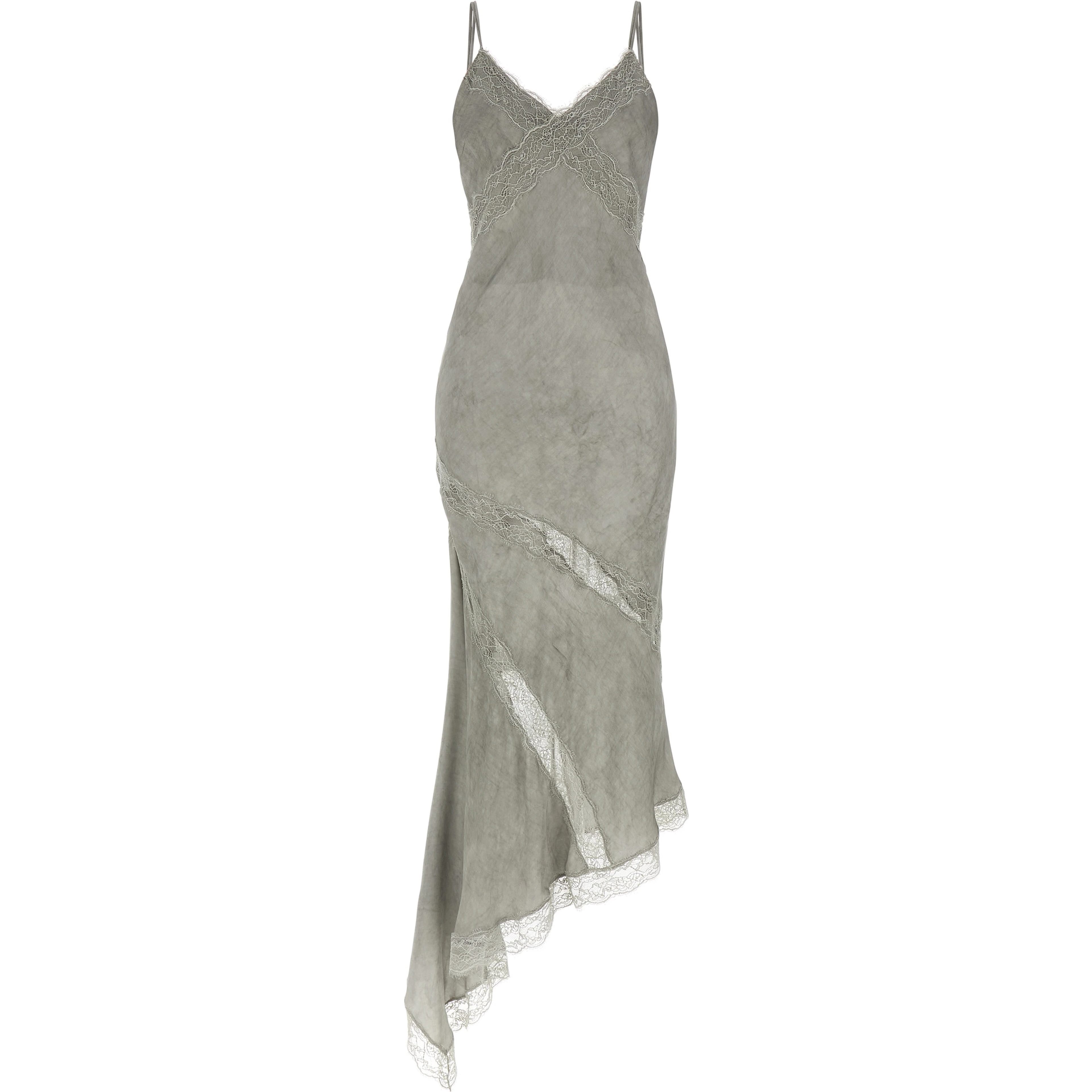 Gray Viscose Long Dress