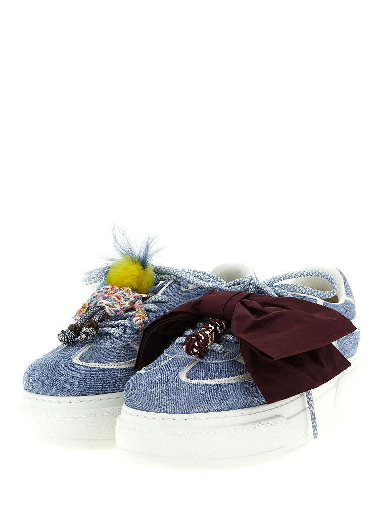 Blue Calfskin Platform Sneakers alternative