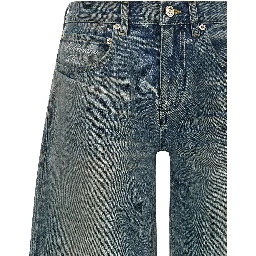 Blue Cotton Relaxed Fit Jeans