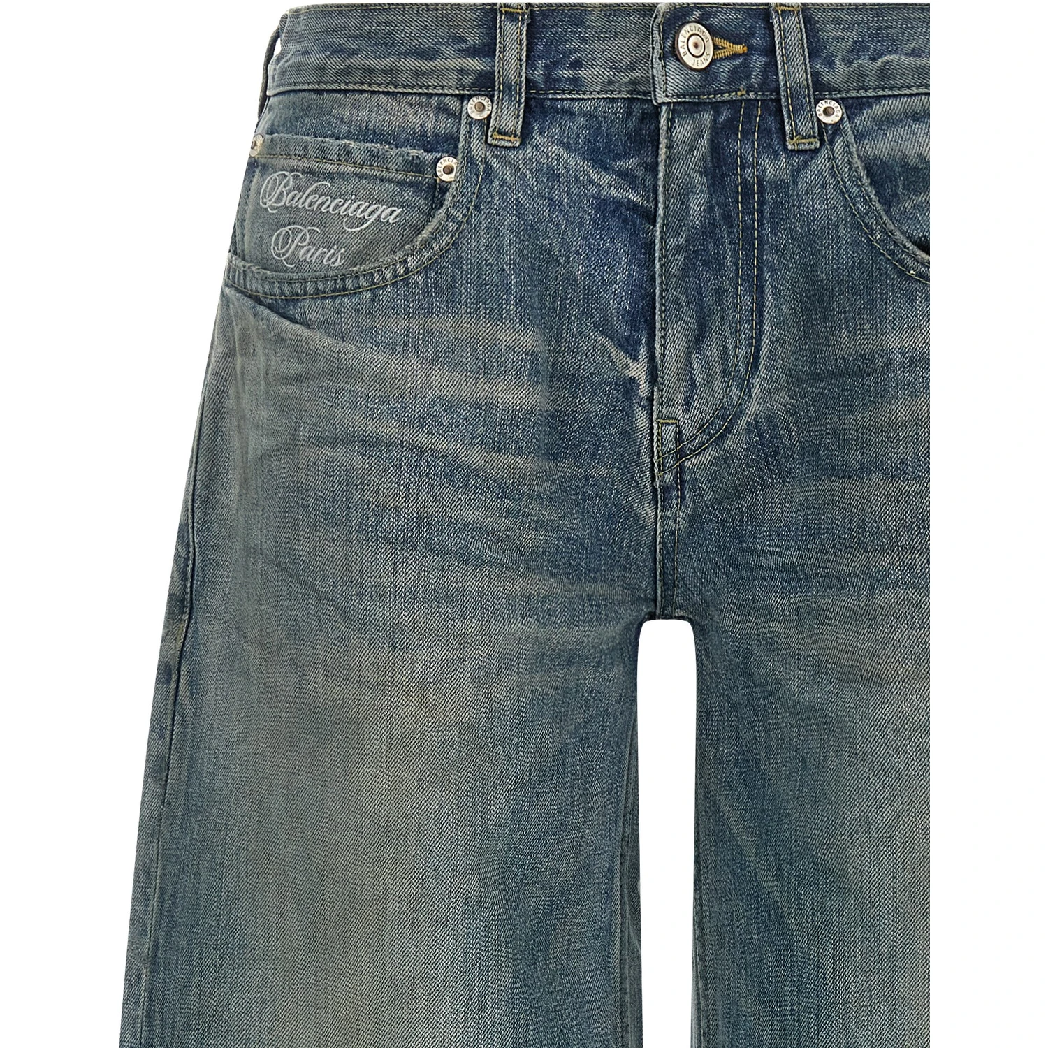 Blue Cotton Relaxed Fit Jeans