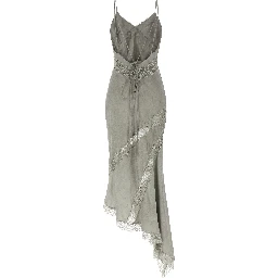 Gray Viscose Long Dress