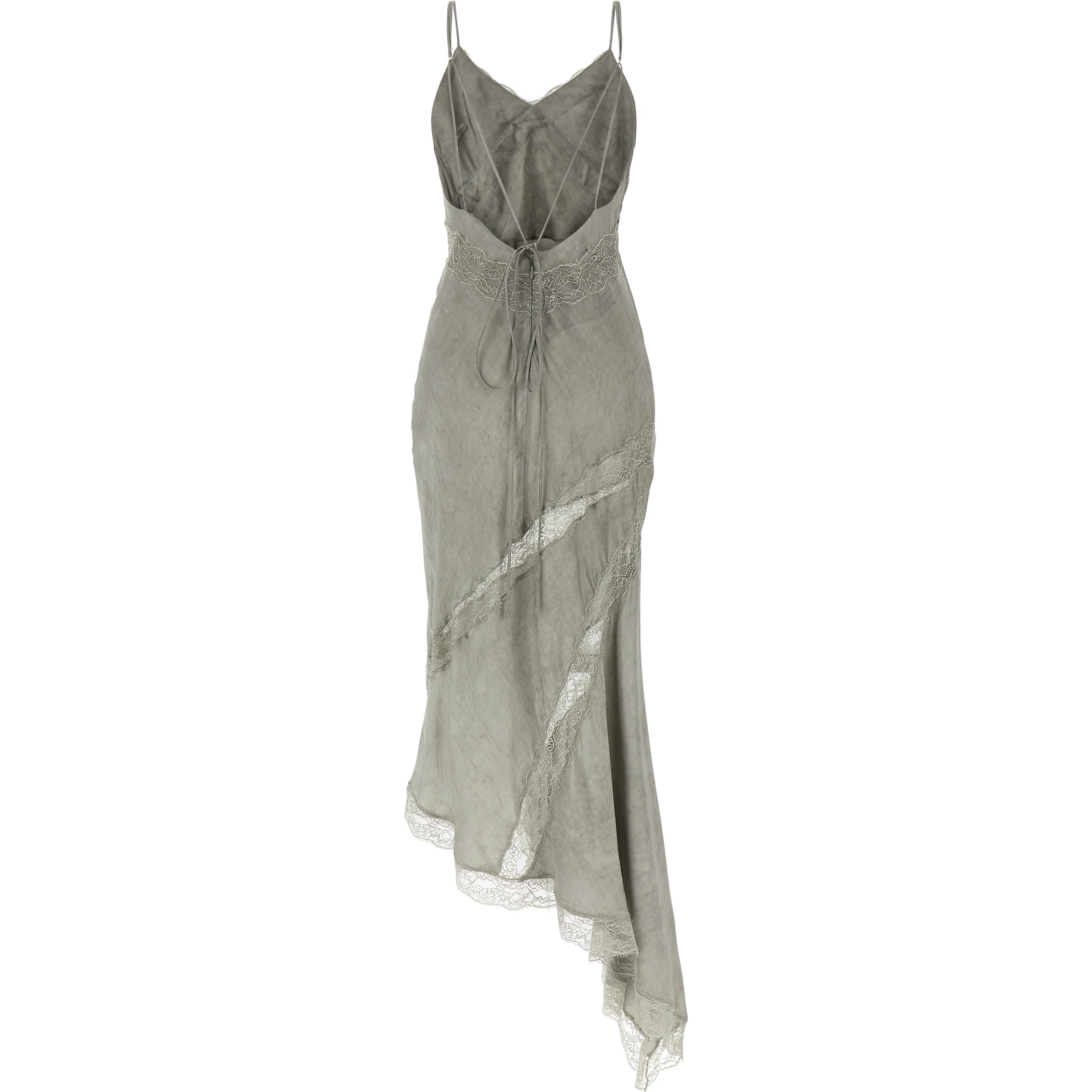 Gray Viscose Long Dress