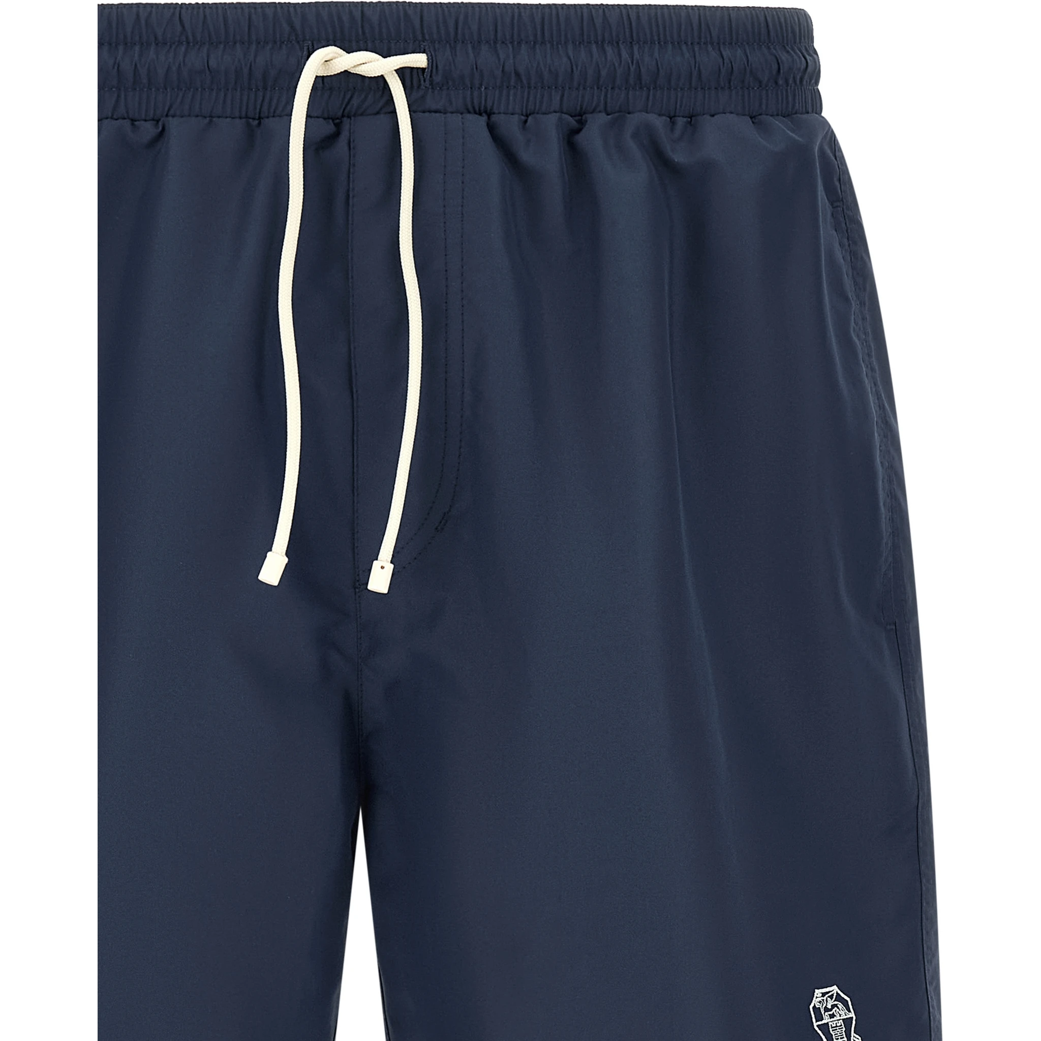 Blue Polyester Swim Shorts