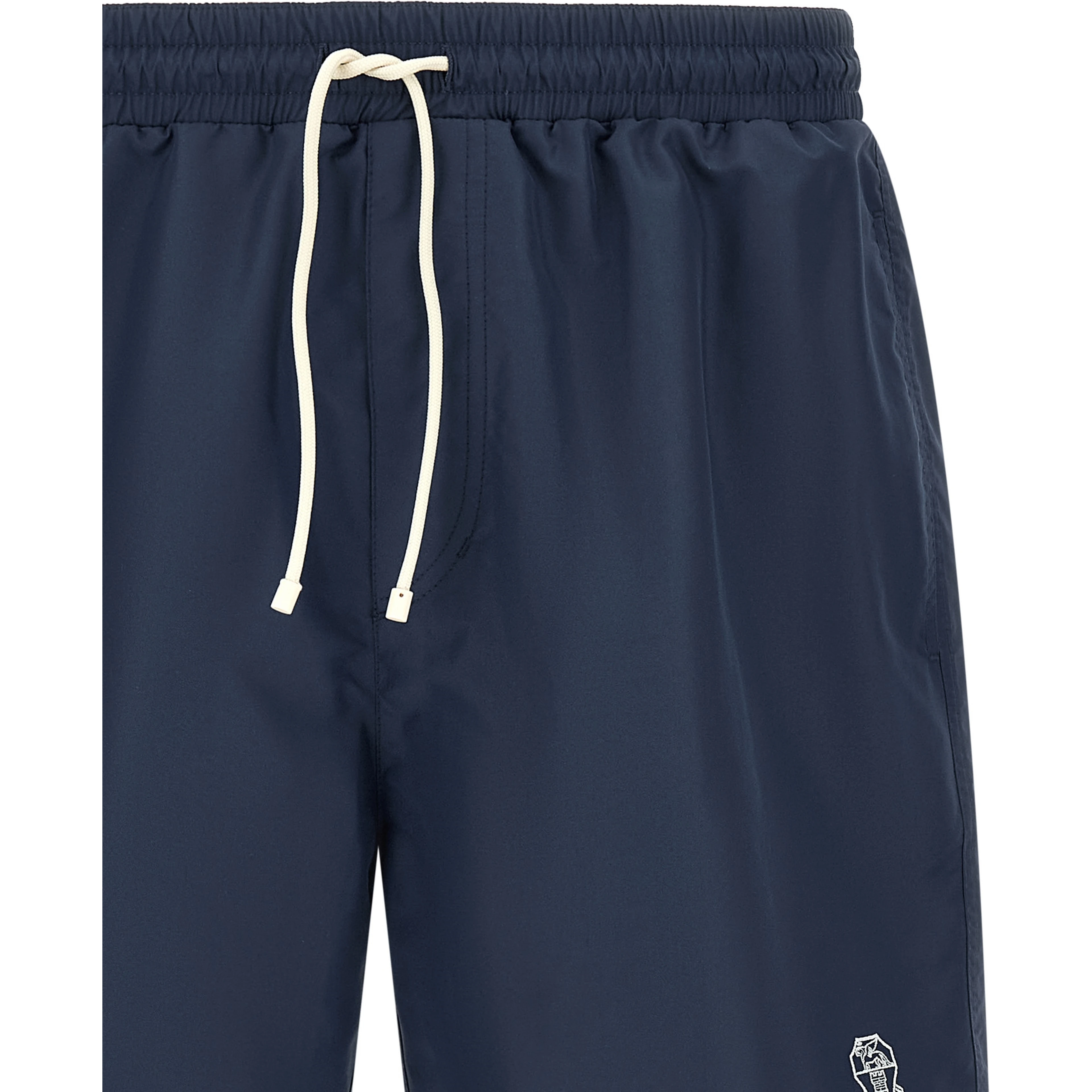 Blue Polyester Swim Shorts