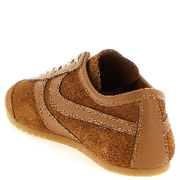 Brown Calfskin Low Top Sneakers