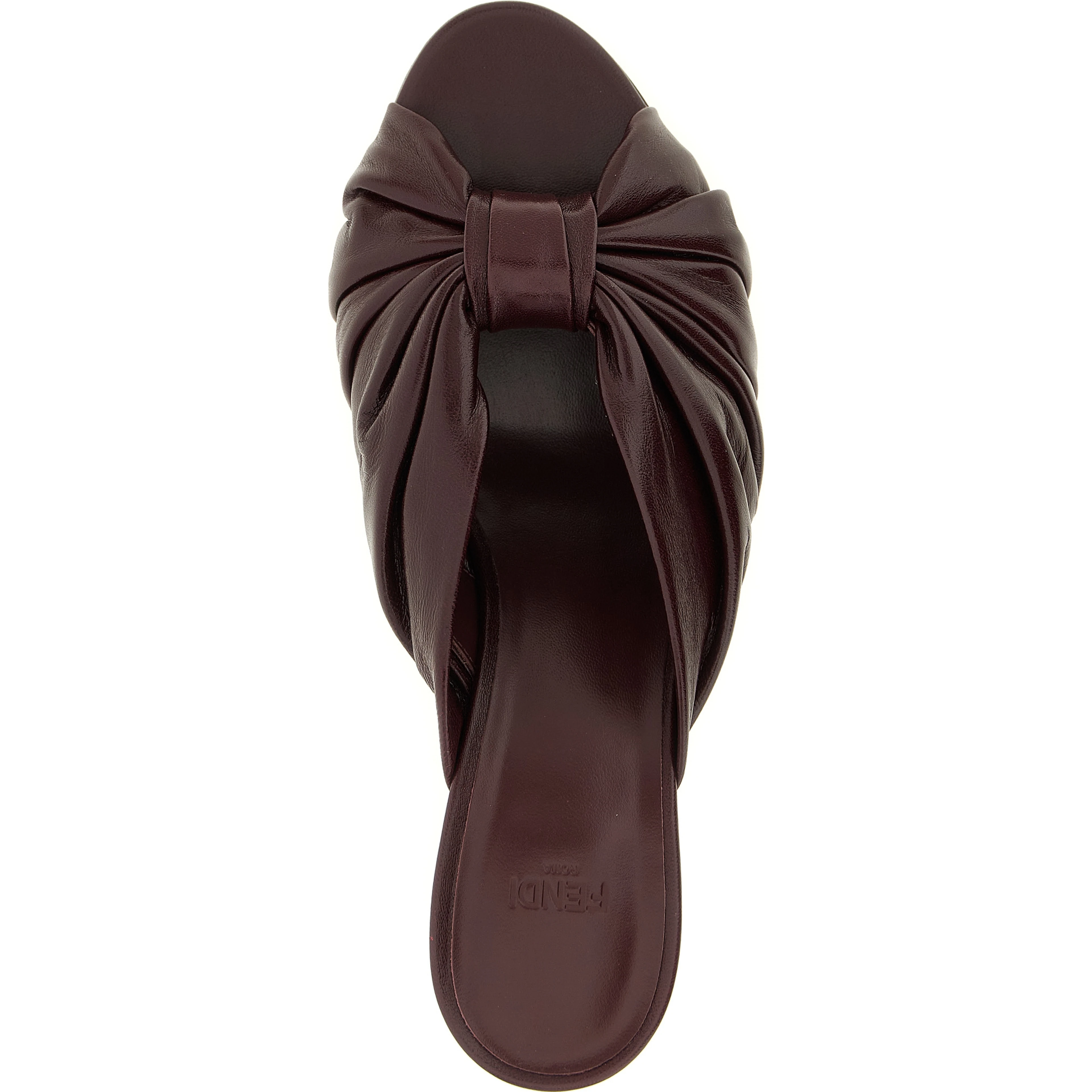 Bordeaux Lamb Leather Platform Sandals