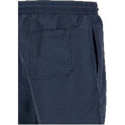 Blue Polyester Swim Shorts