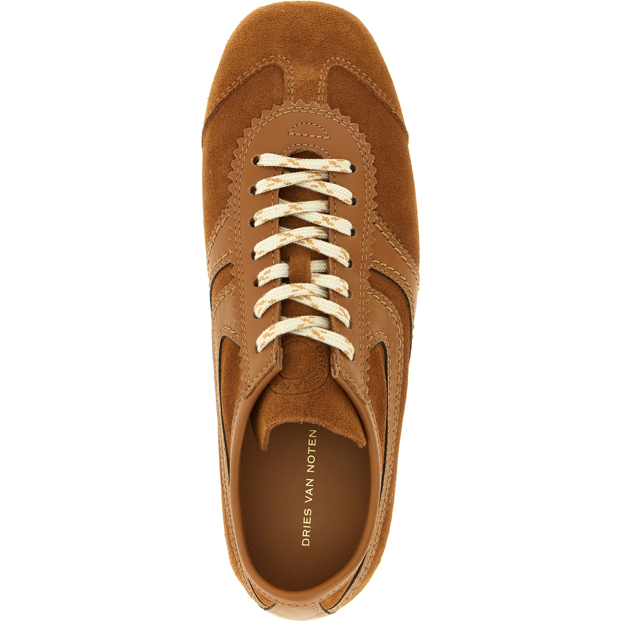 Brown Calfskin Low Top Sneakers