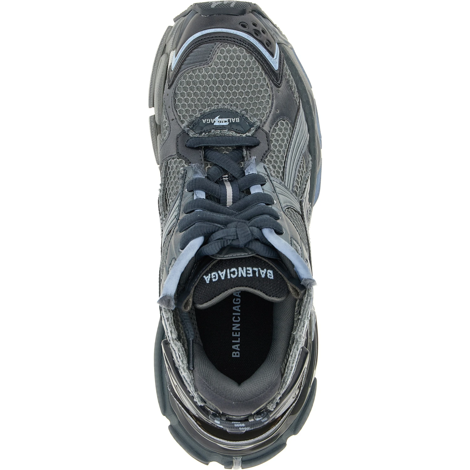 Gray Polyethylene Athletic Sneakers