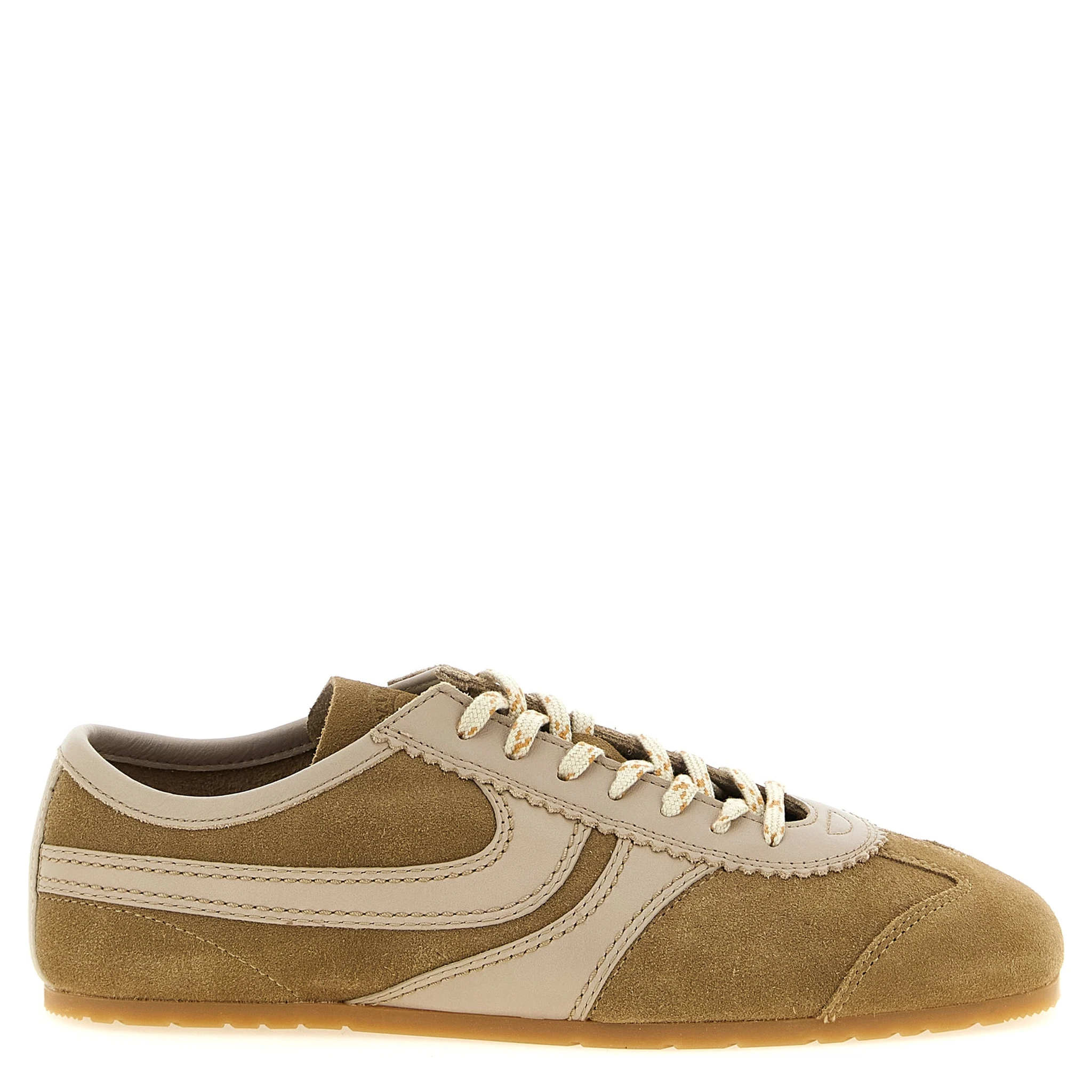 Beige Calfskin Sneakers