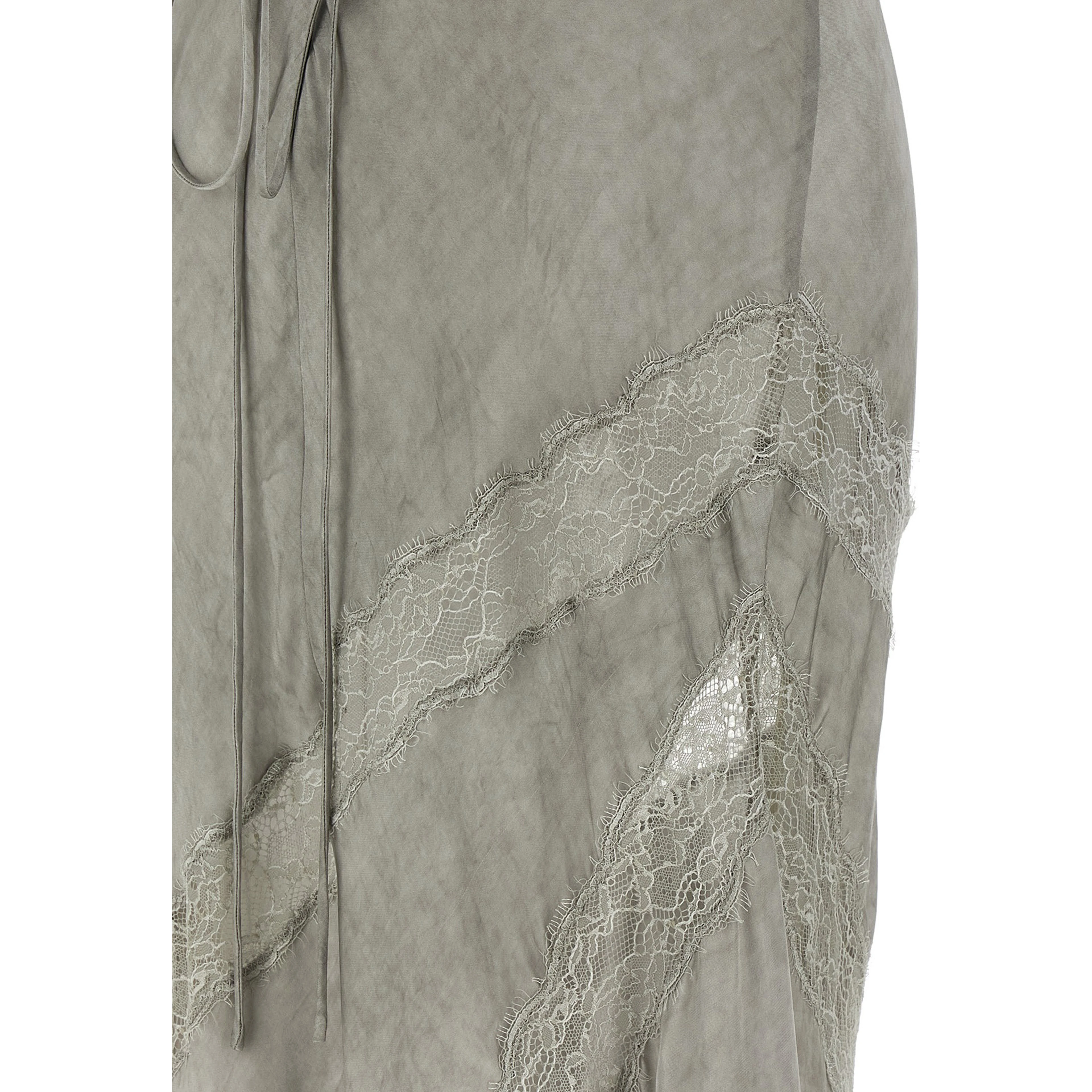 Gray Viscose Long Dress