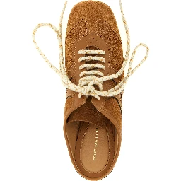 Brown Calfskin Platform Sneakers
