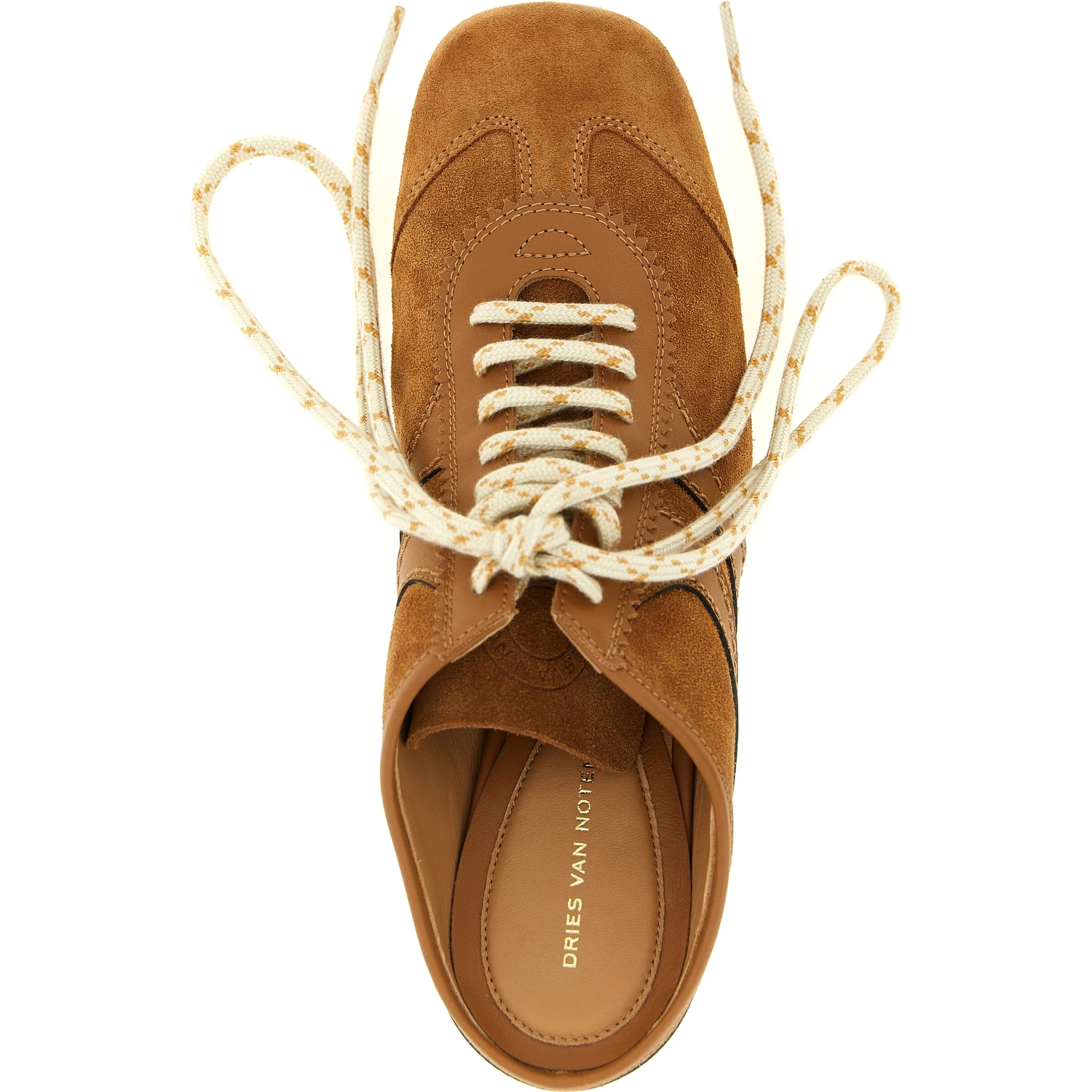 Brown Calfskin Platform Sneakers