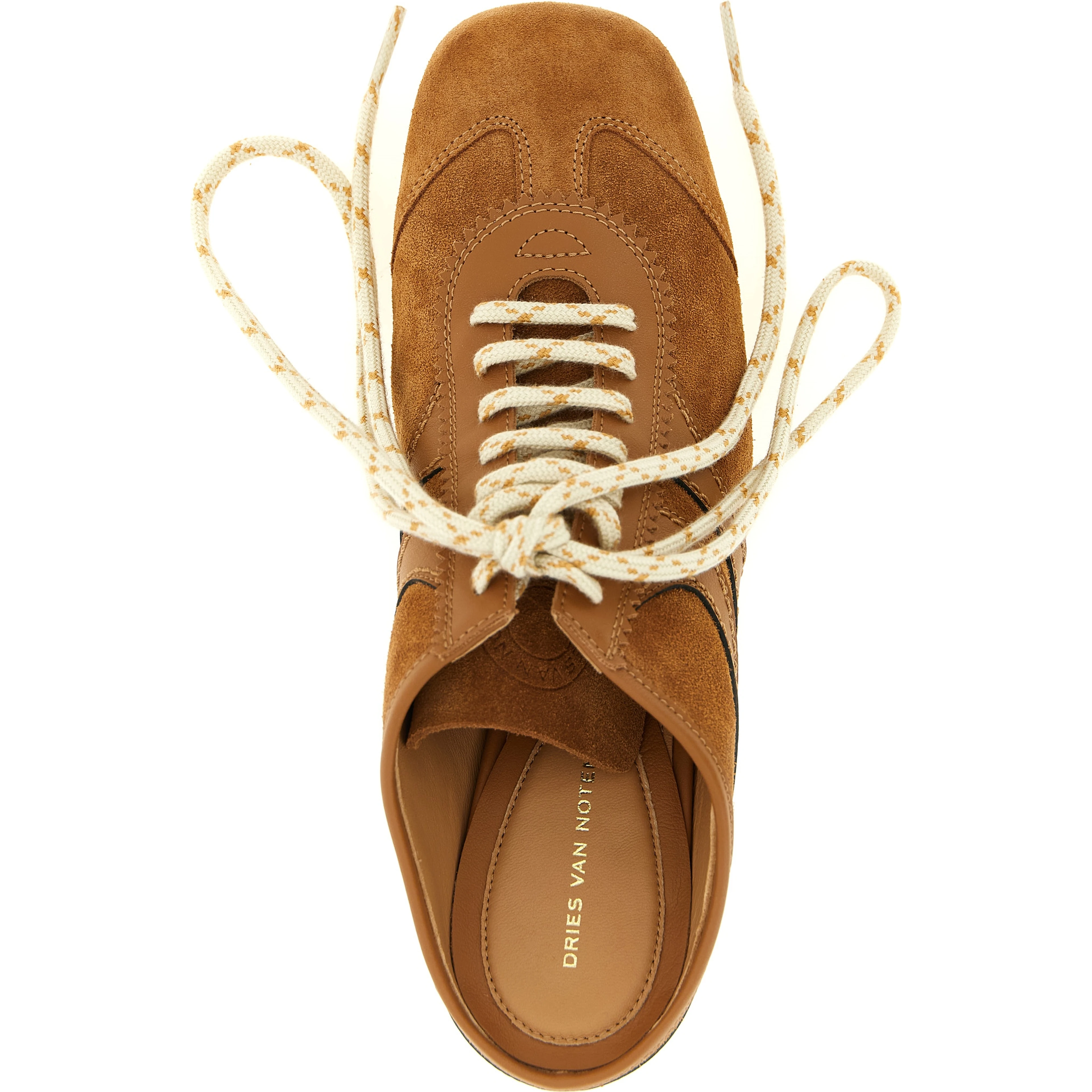 Brown Calfskin Platform Sneakers