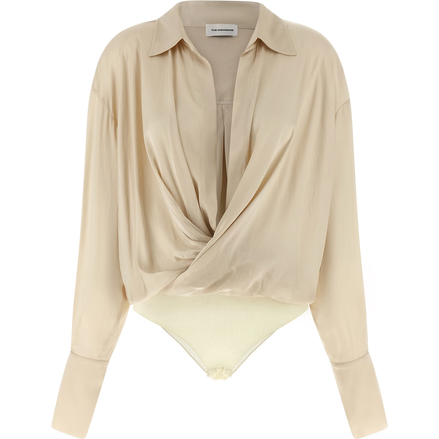 Beige Viscose Bodysuit