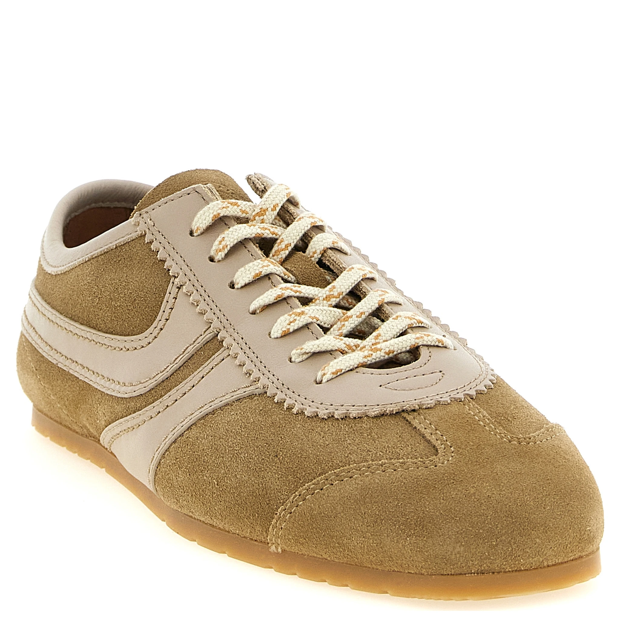 Beige Calfskin Sneakers