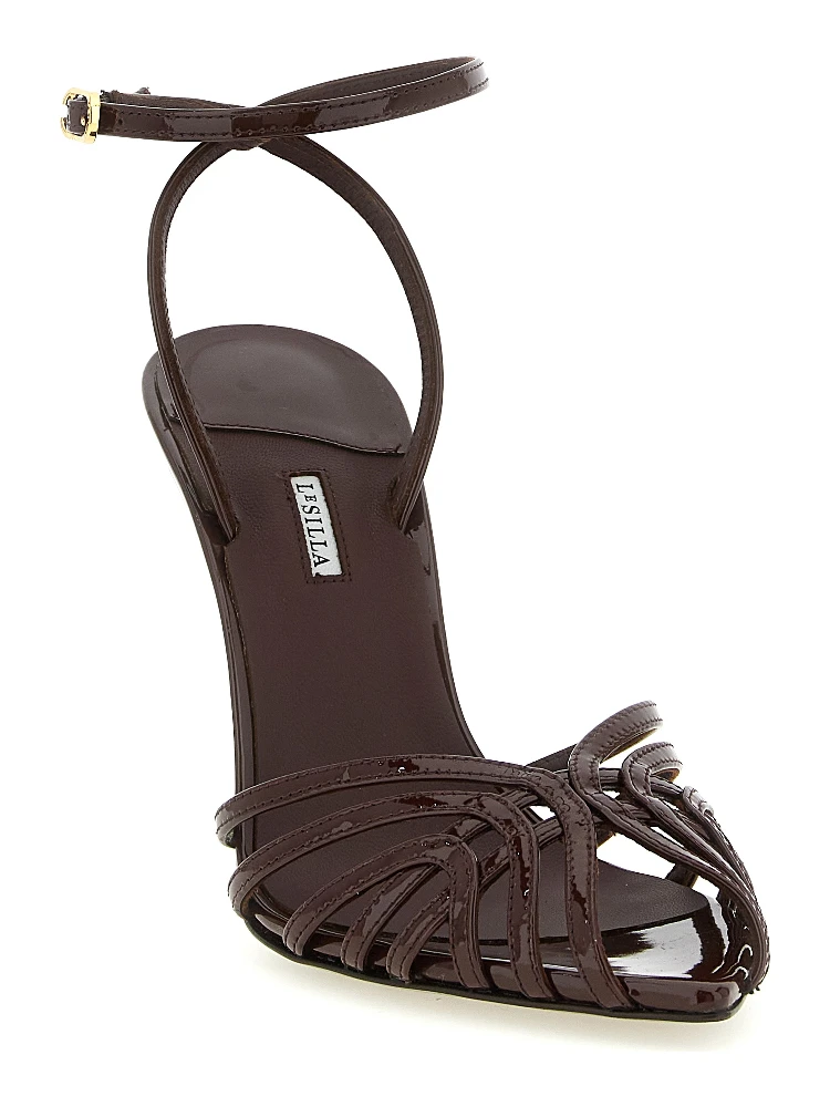 Brown Calfskin Stiletto Heel Sandals alternative