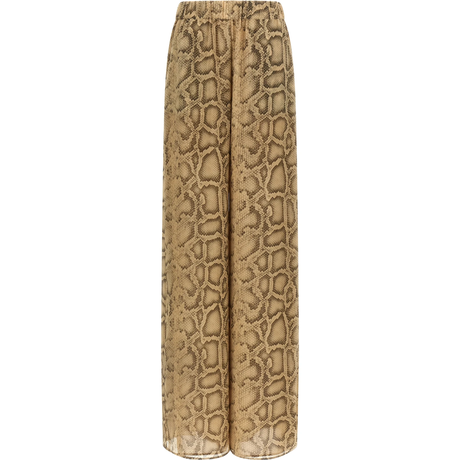 Beige Polyester Pants