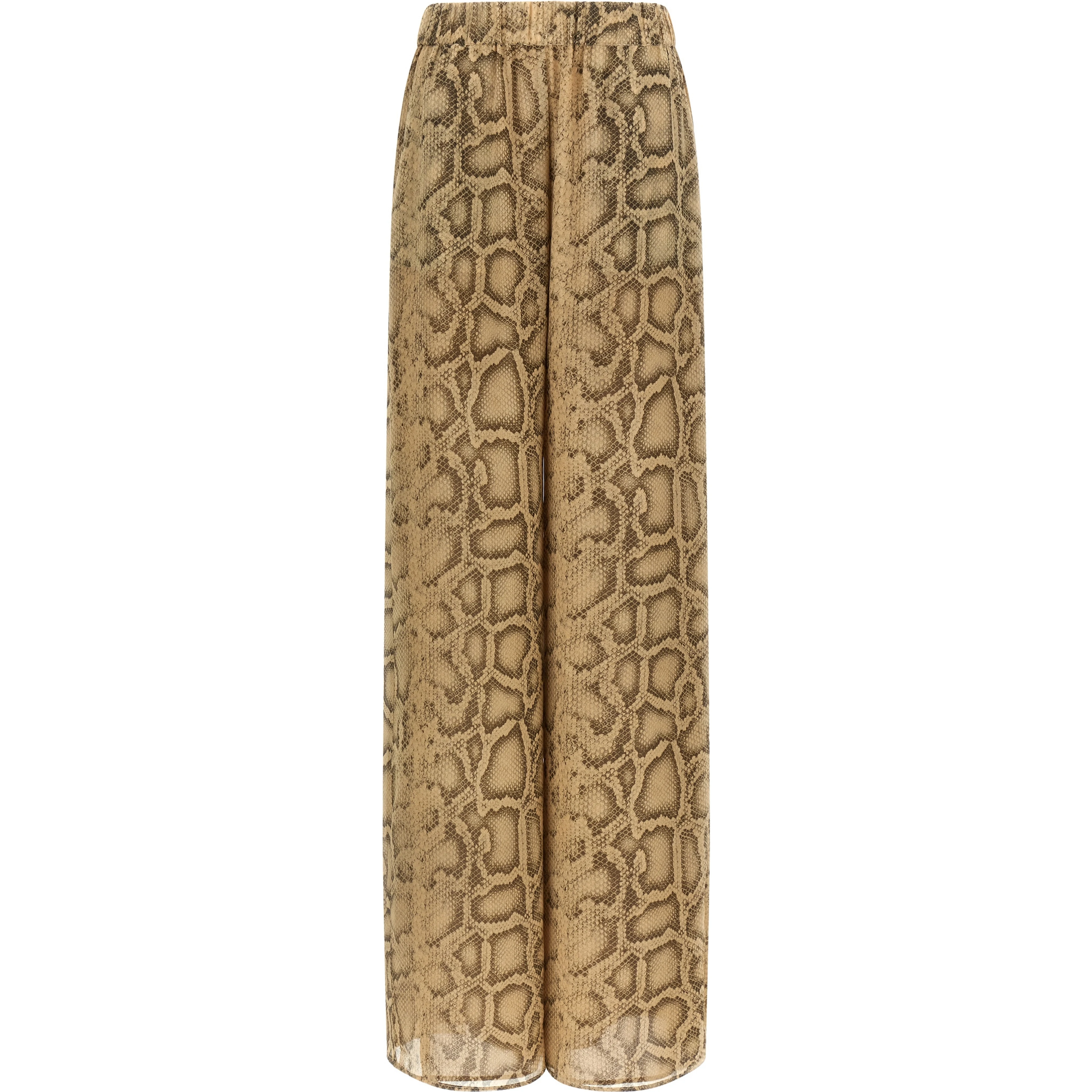 Beige Polyester Pants