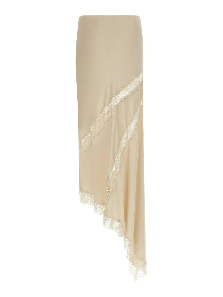 Beige Viscose Mini Skirt alternative