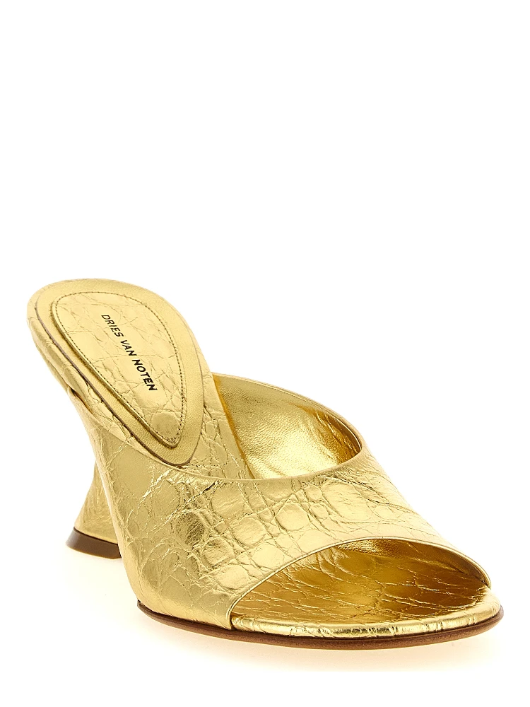 Gold Calfskin Wedge Sandals alternative