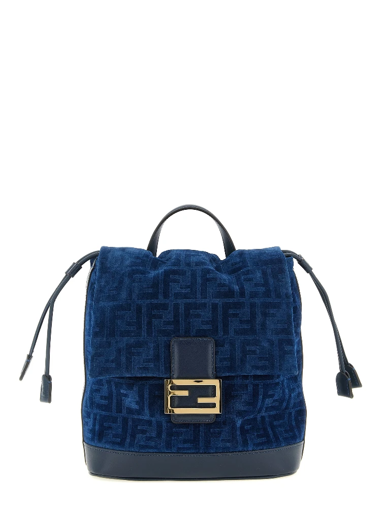 Blue Cotton Backpack