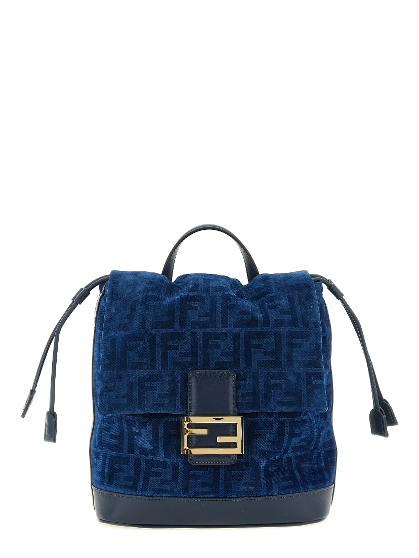Blue Cotton Backpack