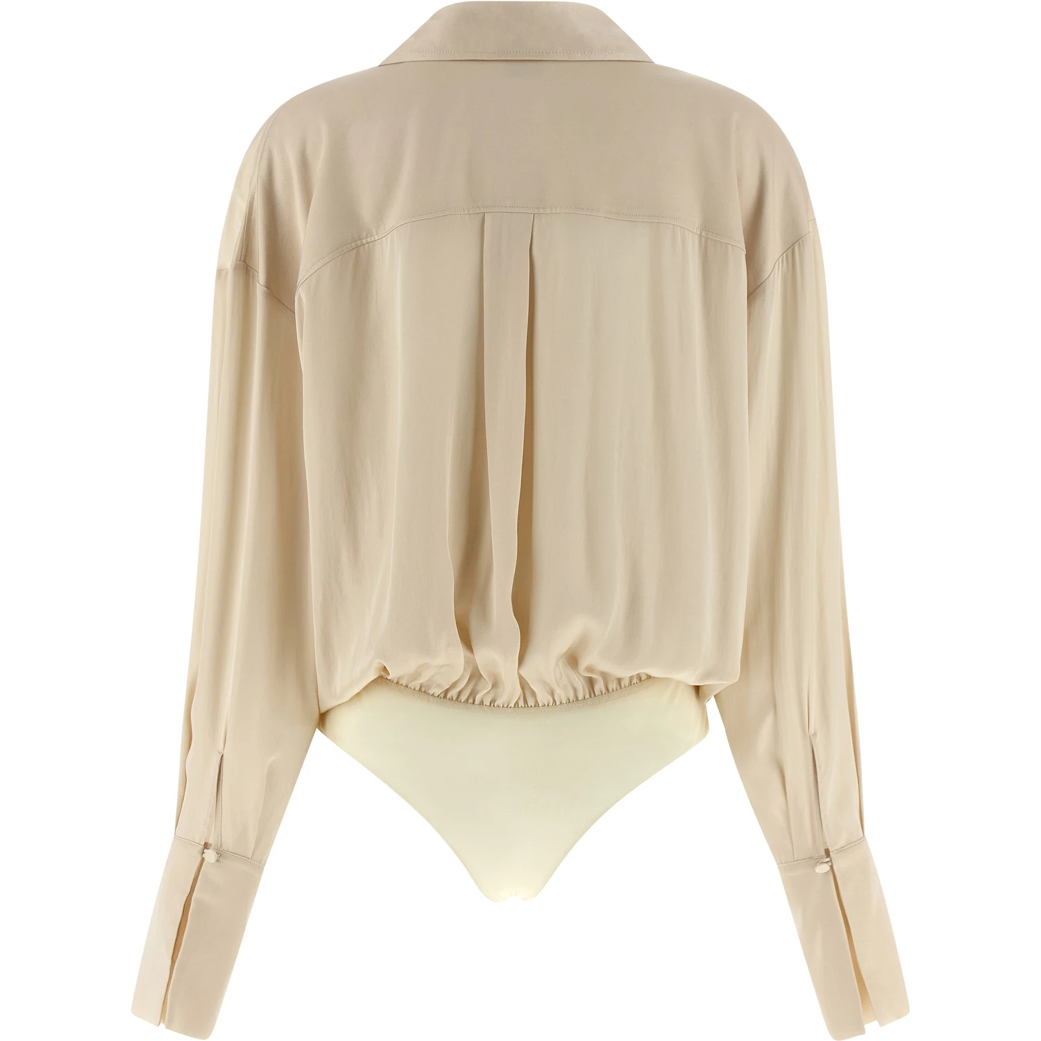 Beige Viscose Bodysuit