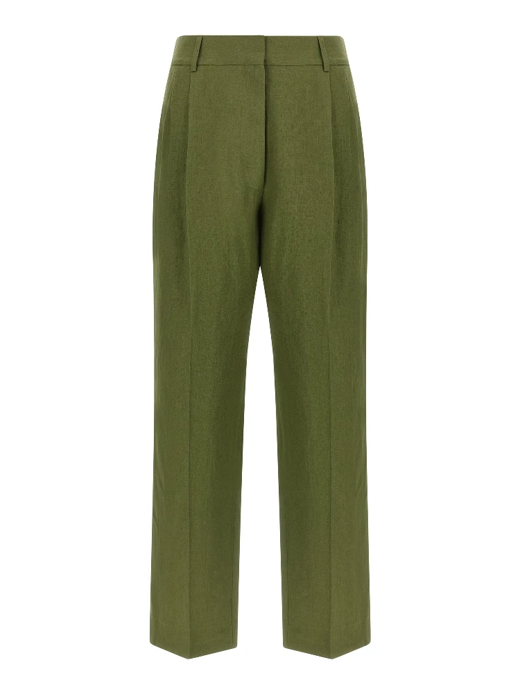 Bicolor Linen Casual Pants