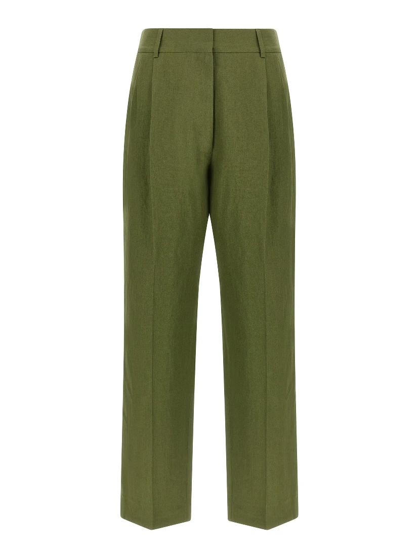 Bicolor Linen Casual Pants